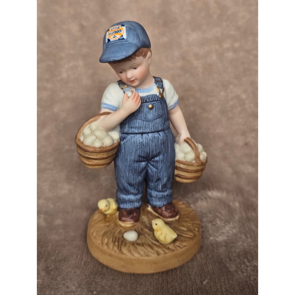 Vintage 1983 Country Store Little Farmers Figurine Little Slugger D Jacobs Boy